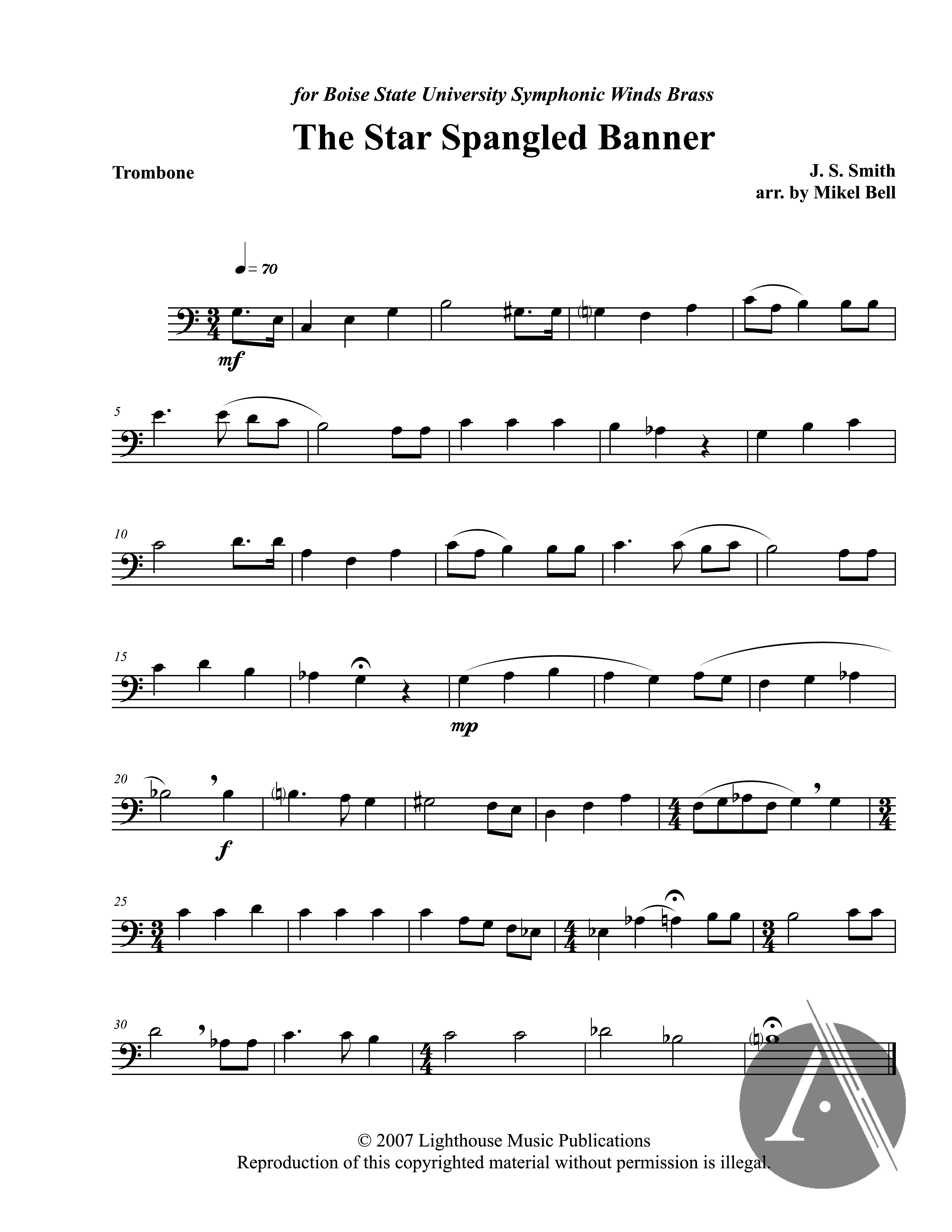 The Star Spangled Banner Trombone Alexander Street A Proquest