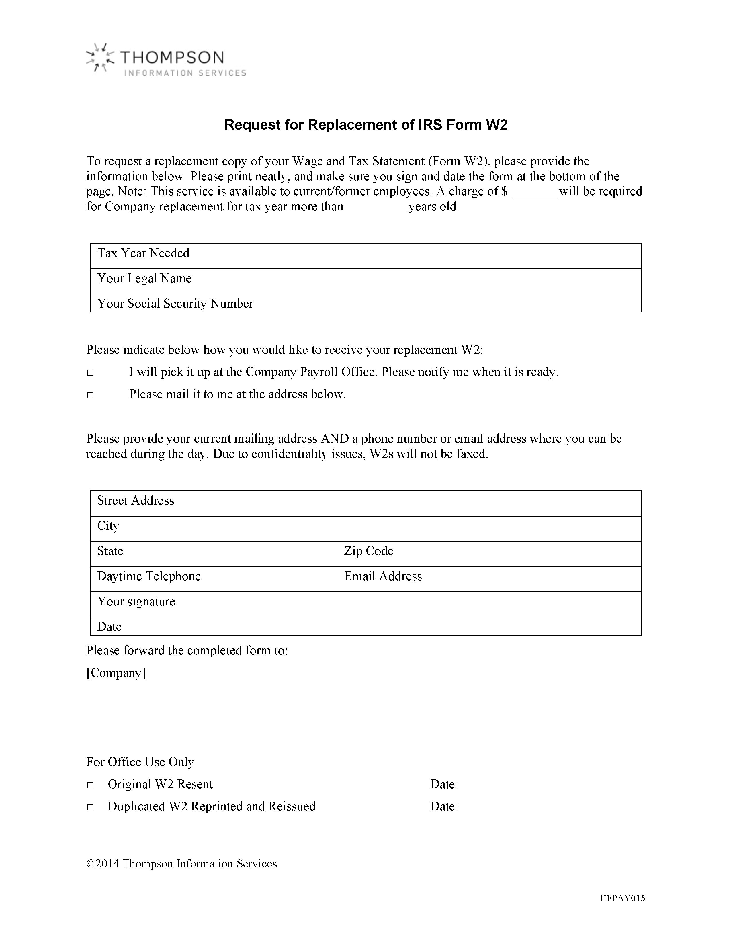 w2 form replacement
Request for Replacement of IRS Form W11 | Alexander Street, a ... w2 form replacement
Request for Replacement of IRS Form W11 | Alexander Street, a ...